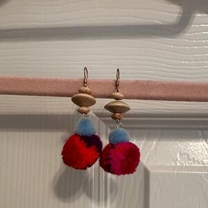 Colorful Pom Pom Earrings